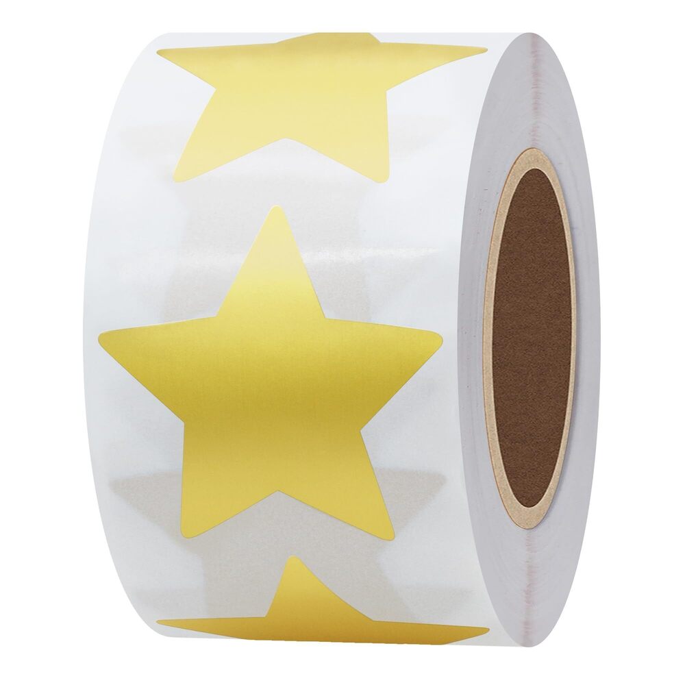 7977 Gold Star Stickers for Kids Reward Metallic Foil Star Labels 1.5 Inch